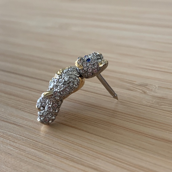 Vivienne Westwood Swarovski Covered Crystal Teddy Bear Pin or Earring - Picture 3 of 7